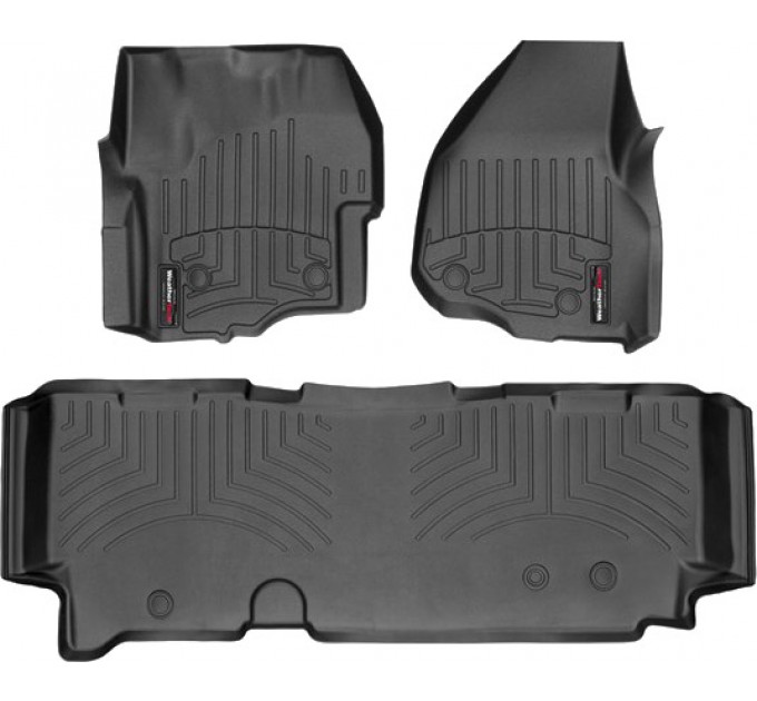 Коврики WeatherTech Black для Ford Super Duty (mkIII)(extended cab)(with 4x4 shifter)(raised dead pedal) 2012-2016 automatic, цена: 12 487 грн.