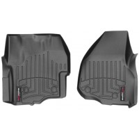 Коврики Weathertech Black для Ford Super Duty (extended & double cab)(mkIII)(with 4x4 shifter)(raised dead pedal)(1 row) 2012-2016 automatic