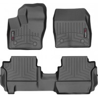 Коврики WeatherTech Black для Ford Grand Tourneo Connect (mkII)(2 row bench seats)(carpet flooring)(1-2 row) 2014→