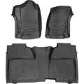 Коврики WeatherTech Black для Chevrolet Silverado (mkIII)(double cab)(no 4x4 shifter)(with full console)(extended 2 row) 2014→, цена: 11 709 грн.