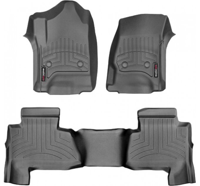 Коврики WeatherTech Black для Chevrolet Suburban; GMC Yukon XL (mkXI)(1-2 row) 2015-2020, цена: 10 986 грн.
