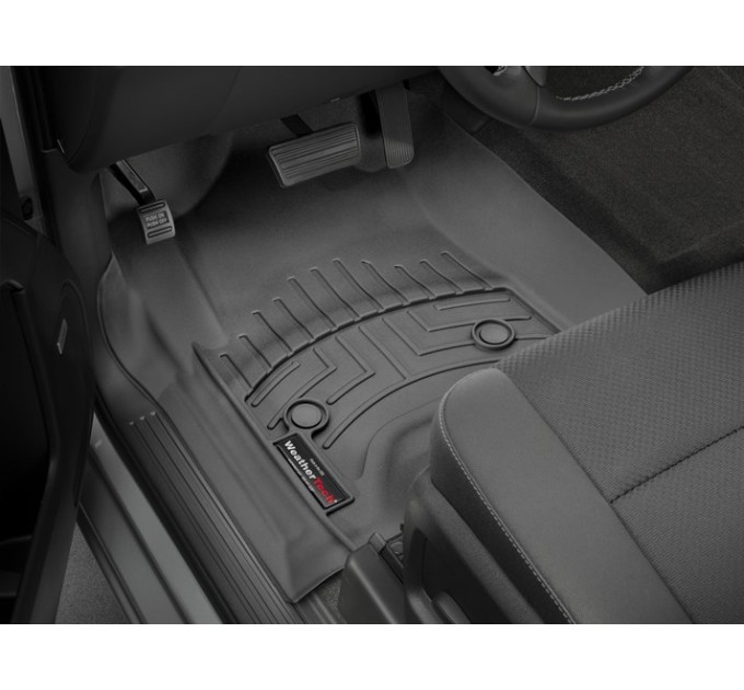 Коврики WeatherTech Black для Chevrolet Silverado (mkIII)(extended cab)(no 4x4 shifter)(with full console) 2014→, цена: 10 186 грн.