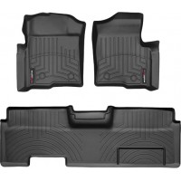 Коврики Weathertech Black для Ford F-150 (extended cab)(mkXI)(no 4x4 shifter)(not full console or no console)(with air vents to 2 row)(4 fixing posts) 2010-2014