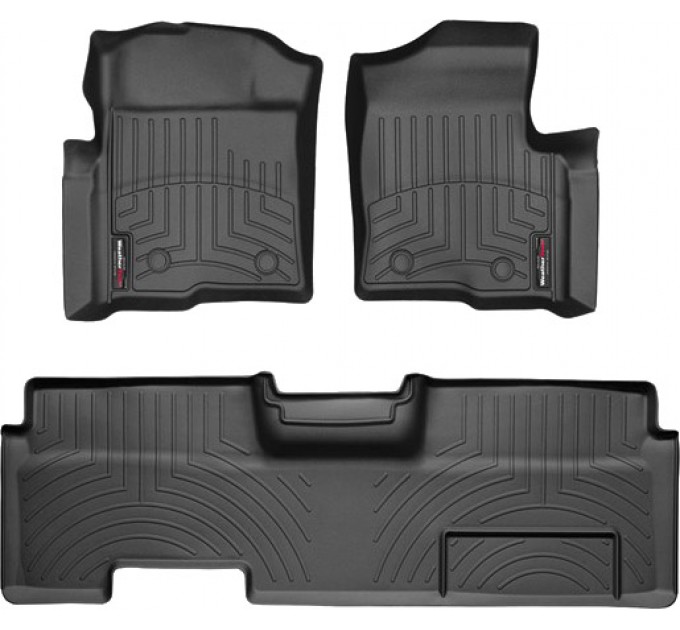 Коврики Weathertech Black для Ford F-150 (extended cab)(mkXI)(no 4x4 shifter)(not full console or no console)(with air vents to 2 row)(4 fixing posts) 2010-2014, ціна: 12 894 грн.