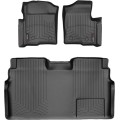Коврики WeatherTech Black для Ford F-150 (mkXI)(double cab)(no 4x4 shifter)(with air vents to 2 row)(4 fixing posts) 2010-2014, цена: 13 915 грн.