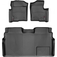 Коврики WeatherTech Black для Ford F-150 (mkXI)(double cab)(no 4x4 shifter)(with air vents to 2 row)(4 fixing posts) 2010-2014