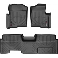 Коврики Weathertech Black для Ford F-150 (extended cab)(mkXI)(no 4x4 shifter)(with full console)(with air vents to 2 row)(4 fixing posts) 2010-2014