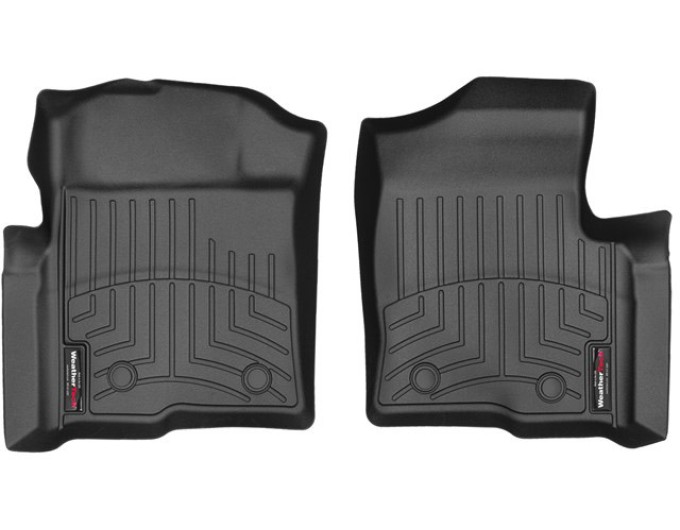 Коврики WeatherTech Black для Ford F-150 (mkXI)(all cabs)(no 4x4 shifter)(with air vents to 2 row)(4 fixing posts)(2 pcs.)(1 row) 2010-2014, цена: 6 692 грн.