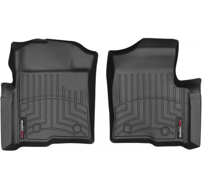 Коврики Weathertech Black для Ford F-150 (all cabs)(mkXI)(no 4x4 shifter)(with air vents to 2 row)(4 fixing posts)(2 pcs.)(1 row) 2010-2014, ціна: 6 144 грн.