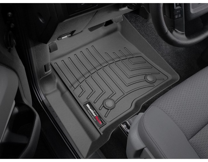 Коврики WeatherTech Black для Ford F-150 (mkXI)(extended cab)(no 4x4 shifter)(not full console or no console)(with air vents to 2 row)(4 fixing posts) 2010-2014, цена: 13 915 грн.