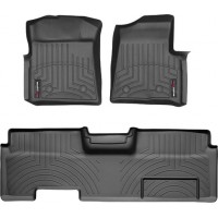 Коврики WeatherTech Black для Ford F-150 (mkXI)(extended cab)(no 4x4 shifter)(not full console or no console)(no air vents to 2 row)(4 fixing posts) 2010-2014