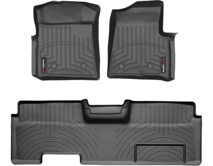 Коврики WeatherTech Black для Ford F-150 (mkXI)(extended cab)(no 4x4 shifter)(not full console or no console)(no air vents to 2 row)(4 fixing posts) 2010-2014, цена: 13 915 грн.