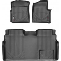 Коврики WeatherTech Black для Ford F-150 (mkXI)(double cab)(no 4x4 shifter)(no air vents to 2 row)(4 fixing posts) 2010-2014