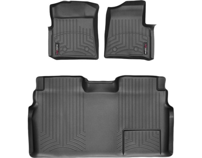 Коврики Weathertech Black для Ford F-150 (double cab)(mkXI)(no 4x4 shifter)(no air vents to 2 row)(4 fixing posts) 2010-2014, ціна: 13 915 грн.