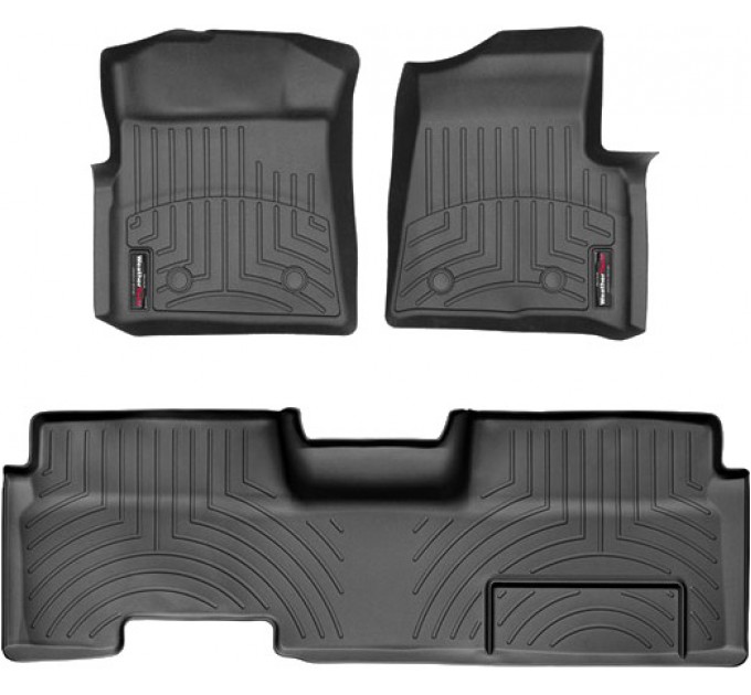 Коврики Weathertech Black для Ford F-150 (extended cab)(mkXI)(no 4x4 shifter)(with full console)(no air vents to 2 row)(4 fixing posts) 2010-2014, ціна: 12 894 грн.