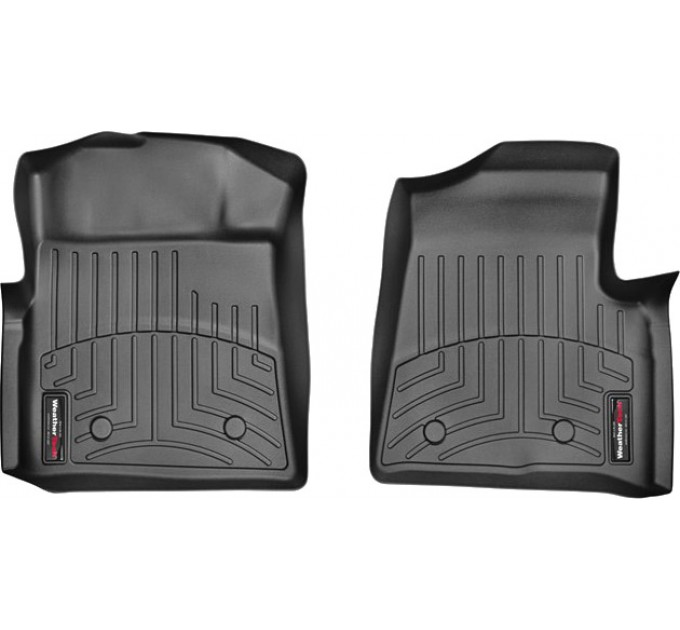 Коврики WeatherTech Black для Ford F-150 (mkXI)(all cabs)(no 4x4 shifter)(no air vents to 2 row)(4 fixing posts)(2 pcs.)(1 row) 2010-2014, цена: 6 144 грн.