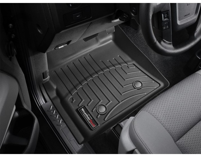 Коврики WeatherTech Black для Ford F-150 (mkXI)(extended cab)(no 4x4 shifter)(not full console or no console)(no air vents to 2 row)(4 fixing posts) 2010-2014, цена: 13 915 грн.