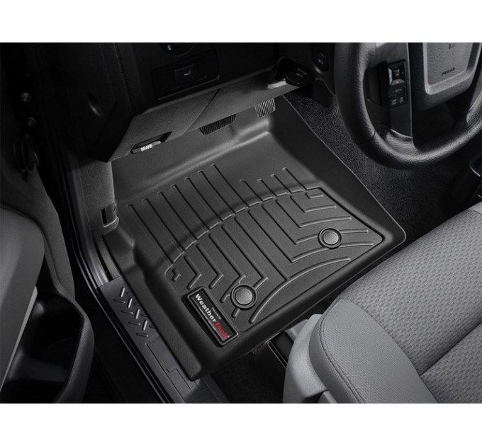 Коврики WeatherTech Black для Ford F-150 (mkXI)(extended cab)(no 4x4 shifter)(not full console or no console)(no air vents to 2 row)(4 fixing posts) 2010-2014, цена: 12 894 грн.