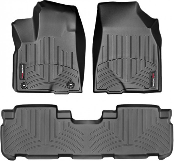 Коврики Weathertech Black для Toyota Highlander (mkIII)(1-2 row)(2 row bench seats) 2013→, ціна: 10 641 грн.