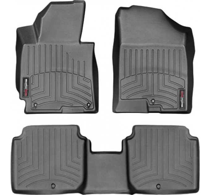 Коврики WeatherTech Black для Hyundai Elantra (mkV)(sedan & coupe)(without cupholder on 2 row) 2014-2015, цена: 10 641 грн.