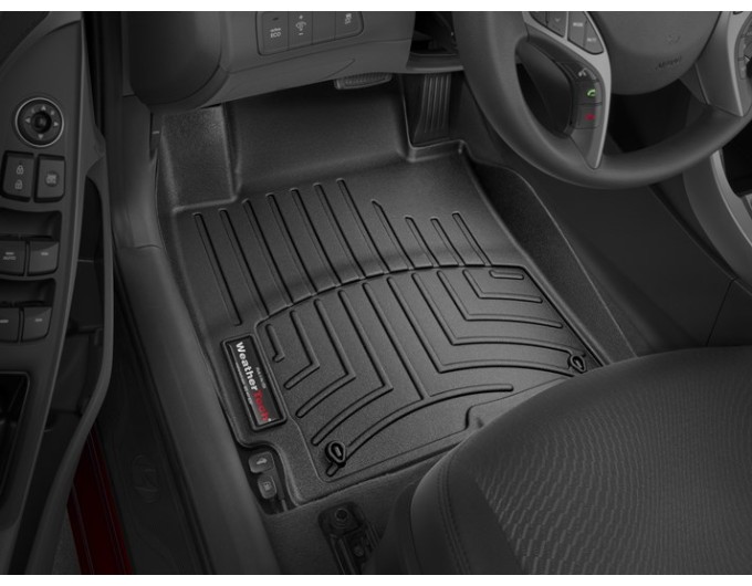 Коврики Weathertech Black для Hyundai Elantra (sedan & coupe)(mkV)(without cupholder on 2 row) 2014-2015, ціна: 11 488 грн.