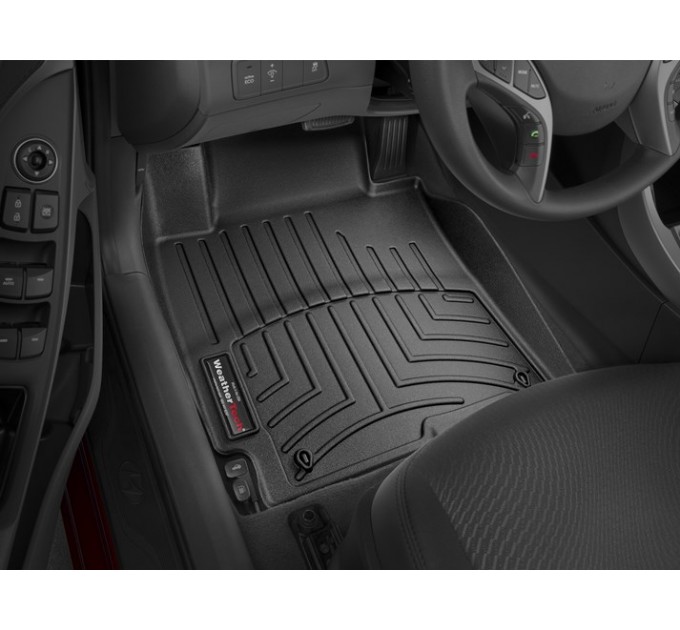 Коврики WeatherTech Black для Hyundai Elantra (mkV)(sedan & coupe)(without cupholder on 2 row) 2014-2015, цена: 10 641 грн.