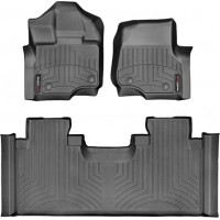 Коврики Weathertech Black для Ford F-150 (extended cab)(mkXII)(1 row bucket seats) 2015→