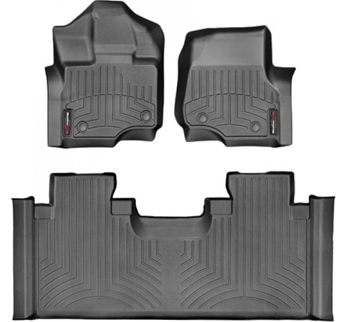 Коврики WeatherTech Black для Ford F-150 (mkXII)(extended cab)(1 row bucket seats) 2015→, цена: 12 487 грн.