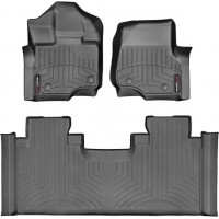 Коврики Weathertech Black для Ford F-150 (extended cab)(mkXII)(1 row - 2pcs.)(1 row bench seats) 2015→