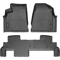 Коврики Weathertech Black для GMC Acadia; Buick Enclave (mkI)(1 fixing post)(1-2 row)(2 row bench seats) 2007-2008