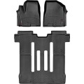 Коврики WeatherTech Black для Kia Carnival/Sedona (mkIII)(1-2-3 row)(2 row Removable Centre Seat)(no rear entertainment system) 2015→, цена: 13 607 грн.