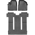 Коврики WeatherTech Black для Kia Carnival/Sedona (mkIII)(1-2-3 row)(2 row Slide-N-Stow)(no rear entertainment system) 2015→, цена: 13 607 грн.