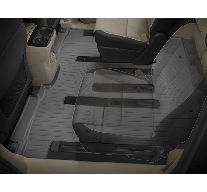 Коврики WeatherTech Black для Kia Carnival/Sedona (mkIII)(1-2-3 row)(2 row Removable Centre Seat)(no rear entertainment system) 2015→, цена: 12 487 грн.