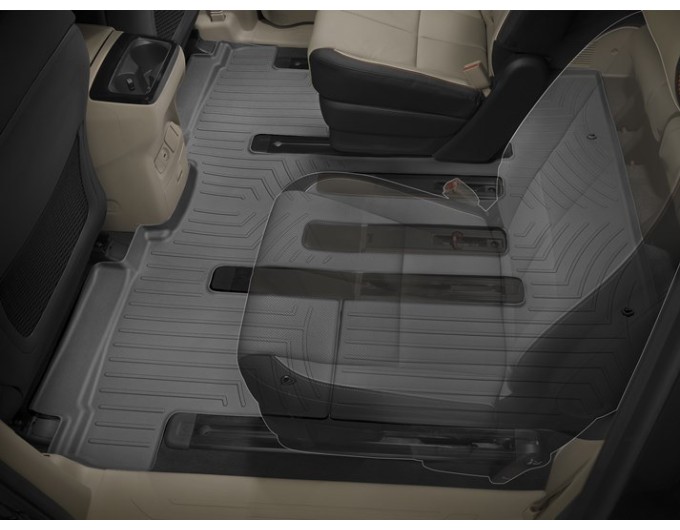 Килимки WeatherTech Black для Kia Carnival/Sedona (mkIII)(2 row Removable Centre Seat)(no rear entertainment system)(2-3 row) 2014-2021, ціна: 6 915 грн.