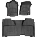 Коврики Weathertech Black для Chevrolet Silverado (double cab)(mkIII)(with 4x4 shifter)(with short console)(extended 2 row) 2014→, ціна: 11 709 грн.