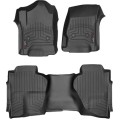 Коврики WeatherTech Black для Chevrolet Silverado (mkIII)(extended cab)(with 4x4 shifter)(with short console) 2014→, цена: 11 709 грн.