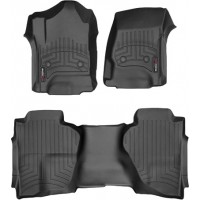 Коврики Weathertech Black для Chevrolet Silverado (extended cab)(mkIII)(with 4x4 shifter)(with short console) 2014→