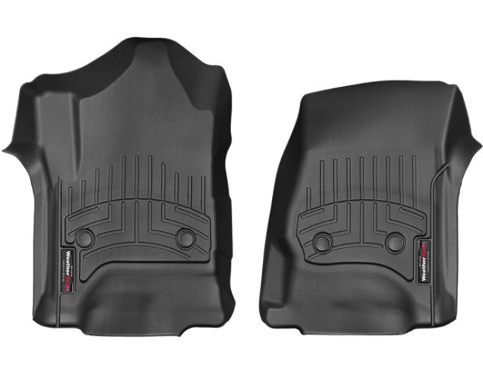 Коврики WeatherTech Black для Chevrolet Silverado (mkIII)(extended & double cab)(with 4x4 shifter)(with short console)(1 row) 2014→, цена: 6 692 грн.