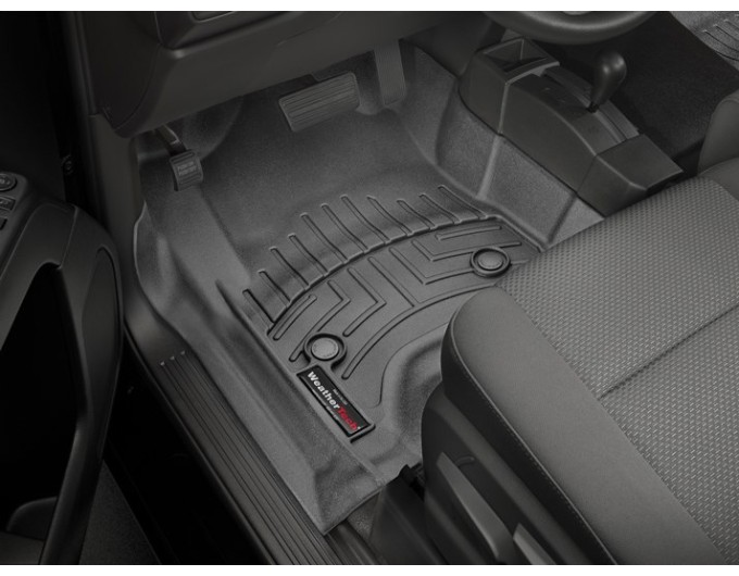 Коврики WeatherTech Black для Chevrolet Silverado (mkIII)(extended & double cab)(with 4x4 shifter)(with short console)(1 row) 2014→, цена: 6 692 грн.