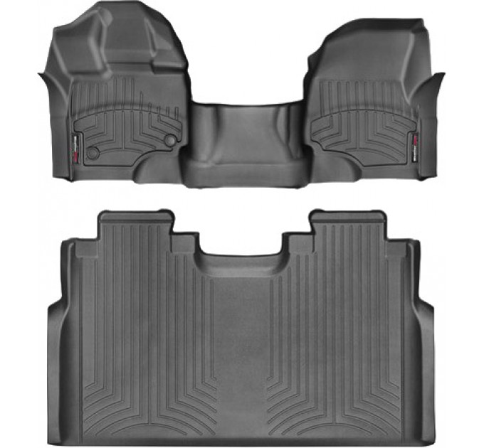 Коврики WeatherTech Black для Ford F-150 (mkXII)(double cab)(1 row - 1pc.)(1 row bench seats) 2015→, цена: 14 117 грн.