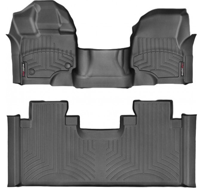 Коврики WeatherTech Black для Ford F-150 (mkXII)(extended cab)(1 row - 1pc.)(1 row bench seats) 2015→, цена: 14 117 грн.