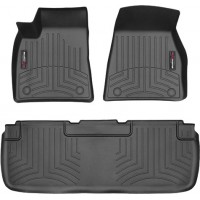 Коврики Weathertech Black для Tesla Model S (mkI)(4 fixings)(removable fixings) 2014-2019