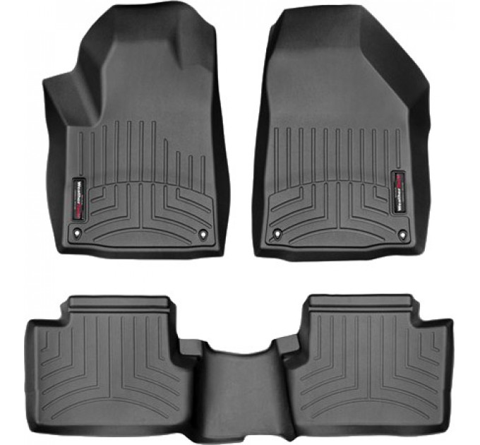 Коврики Weathertech Black для Jeep Cherokee (KL)(no raiser floor before dead pedal) 2015-2017, ціна: 10 849 грн.