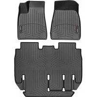 Коврики WeatherTech Black для Tesla Model X (mkI)(5 seats)(1-2 row) 2016-2020