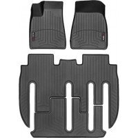 Коврики WeatherTech Black для Tesla Model X (mkI)(7 seats)(1-2-3 row)(with mobile bench) 23/08/2017-2020