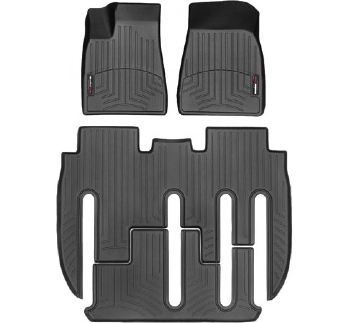 Коврики WeatherTech Black для Tesla Model X (mkI)(7 seats)(1-2-3 row)(with mobile bench) 23/08/2017-2020, цена: 12 894 грн.