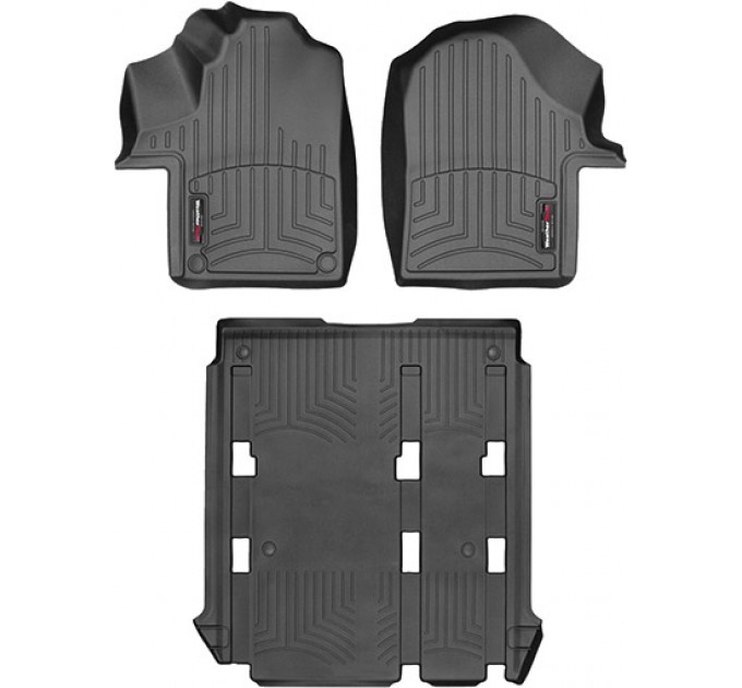 Коврики Weathertech Black для Mercedes-Benz V-Class (W447)(1-2 row)(no console on 2 row) 2015→, ціна: 12 894 грн.