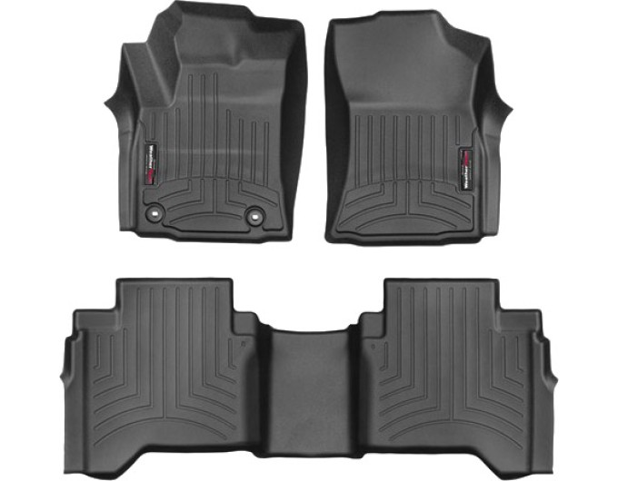 Коврики WeatherTech Black для Toyota Hilux (mkVIII)(double cab)(no heating vents on 1 row) 2015→, цена: 11 488 грн.