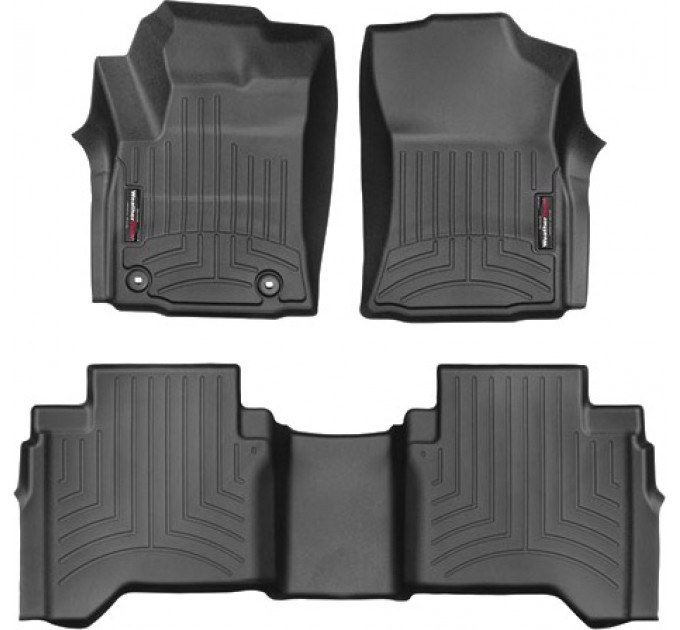 Коврики Weathertech Black для Toyota Hilux (mkVIII)(double cab)(no heating vents on 1 row) 2015→, ціна: 10 641 грн.