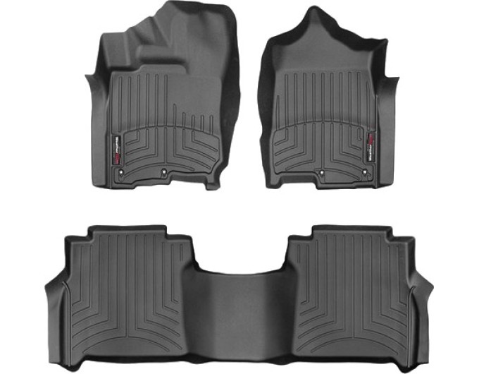 Коврики WeatherTech Black для Nissan Titan (mkII)(crew cab)(1 row bucket seats)(with organizer under 2 row) 2016-2024, цена: 11 709 грн.